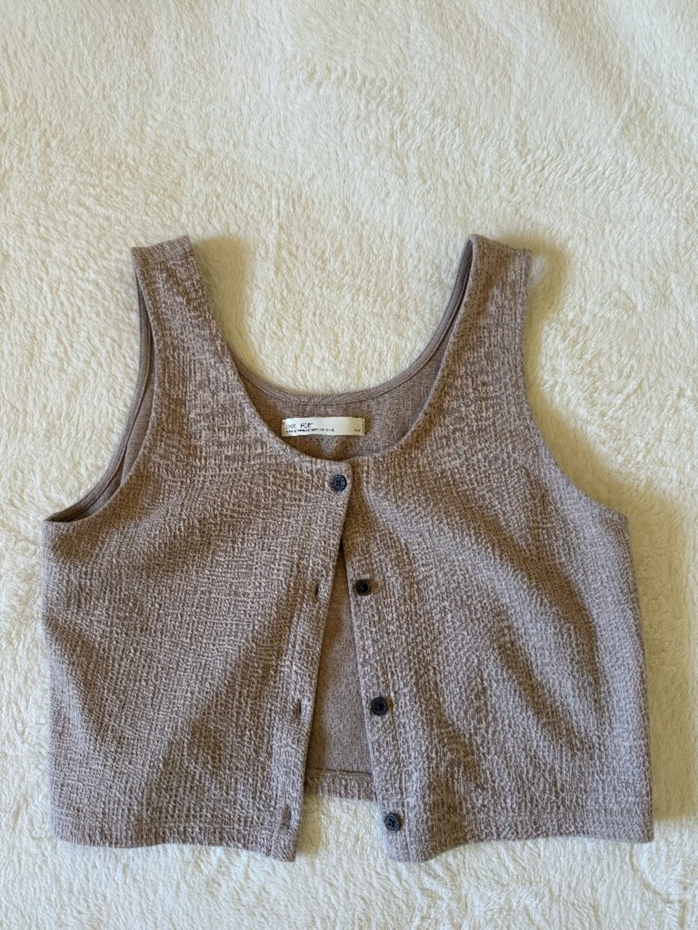 Oak and Fort Cropped Textured Tank - Size XS